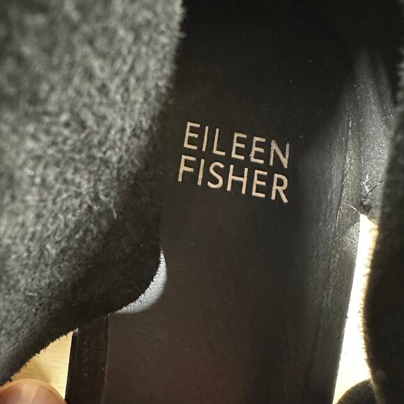 Eileen Fisher Ellis Sandal Black Suede Women's Size 9.5 New Without Box - Picture 5 of 7